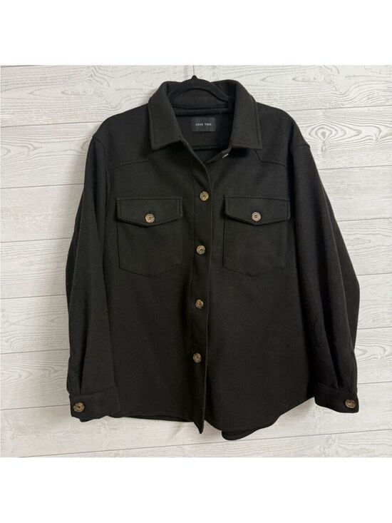 Love Tree Jackets & Blazers - Love Tree Women’s Black Thick Shirt Jacket. Size XL